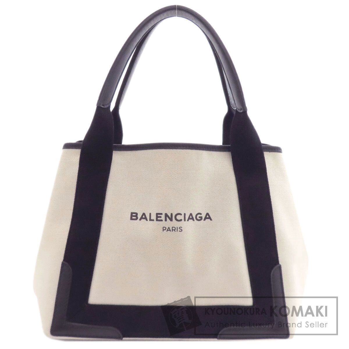 BALENCIAGA バレンシアガ 339933 ネイビーカバス ハンドバッグ キャンバス レディース [中古]