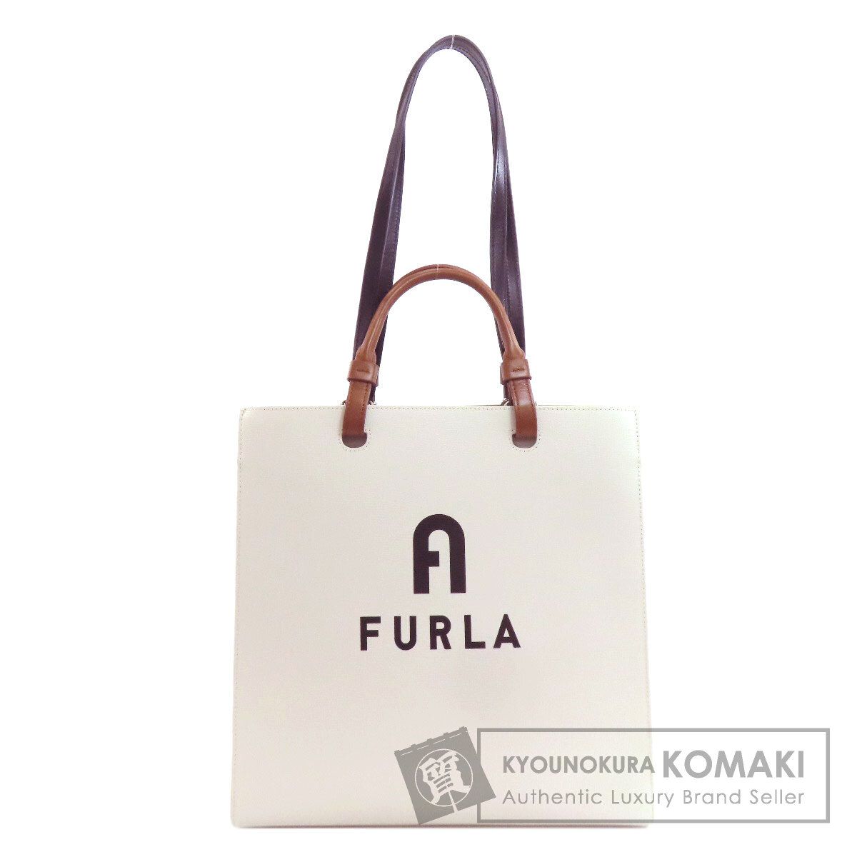 Furla フルラ アーチロゴ 2WAY ハンドバッグ レザー レディース [中古]