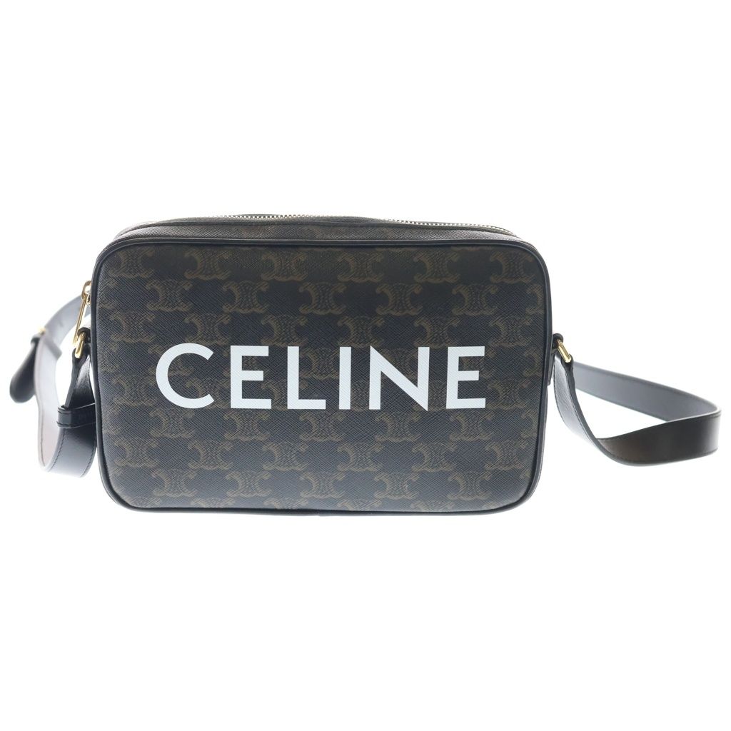 CELINE (セリーヌ) トリオンフ コーテッドキャンバス ミディアム ショルダーバッグ ブラウン F-DR-2242
