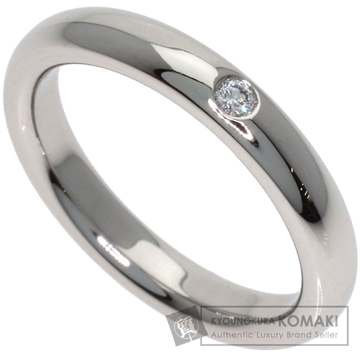 TIFFANY&Co. ティファニー クラシックバンド 1P ダイヤモンド リング・指輪 PT950 レディース [中古]