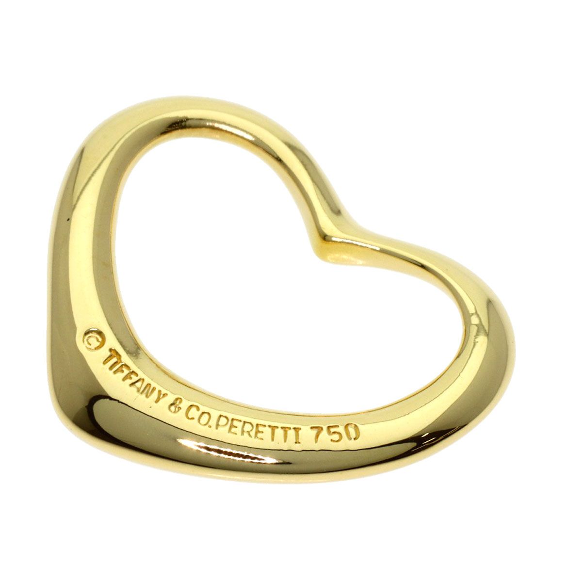TIFFANY&Co. ティファニー オープンハート ペンダントトップ K18YG