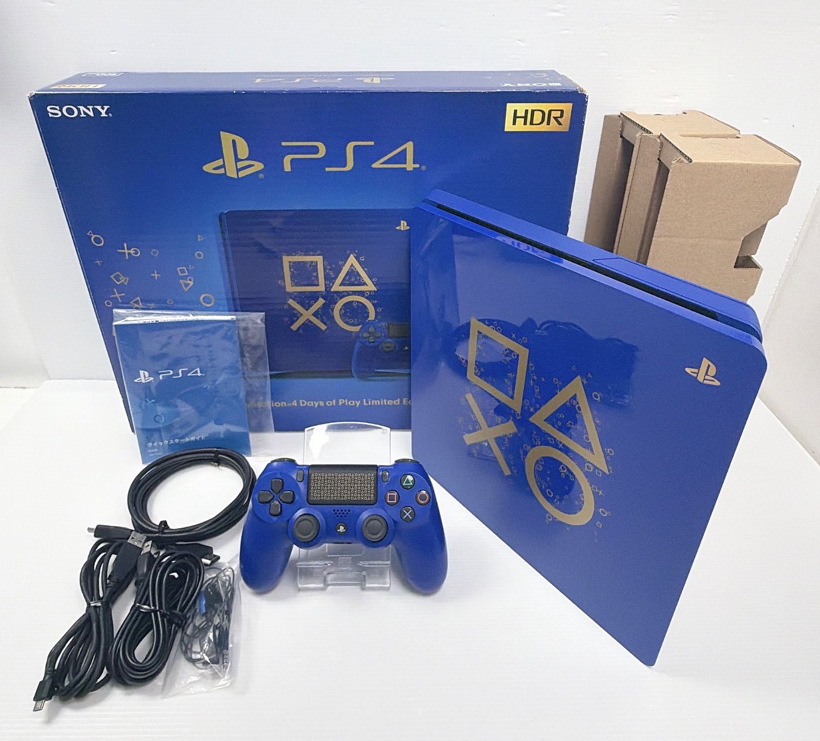 美品 プレステ4 本体 PS4 デイズ オブ プレイ リミテッドエディション FW13.50 遊べるセット 動作確認済み CUH-2100A ソニー プレイステーション4 PlayStation4 Days of Play 管理番号M2053
