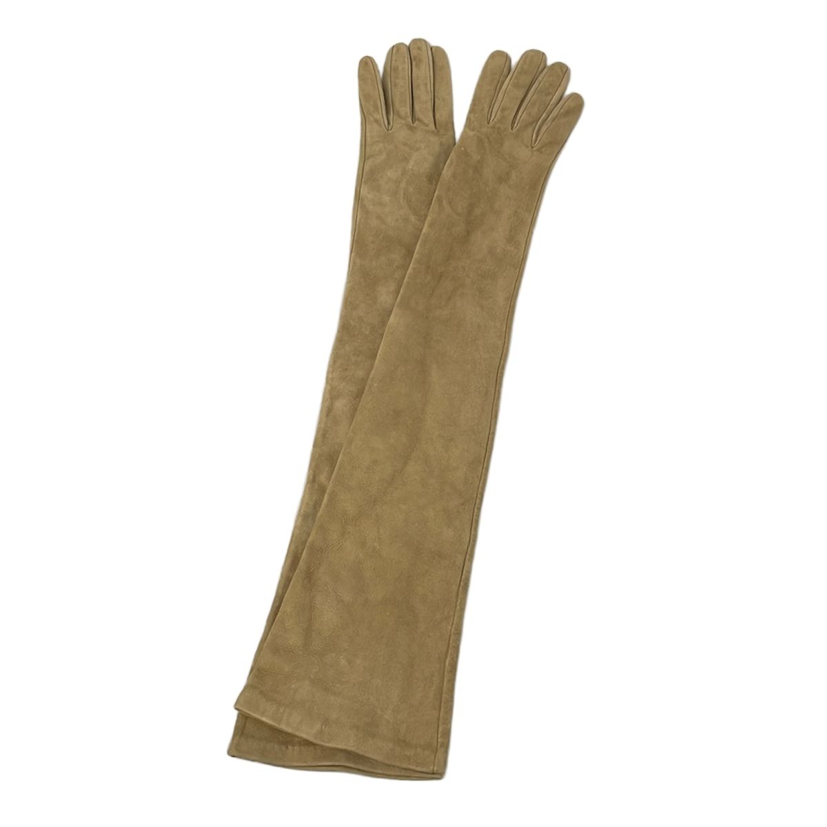 Sermoneta gloves(セルモネータグローブス) 手袋 7 レディース - ベージュ ロンググローブ