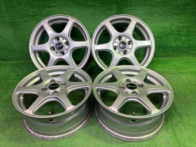 Reverline リバーライン 195/65r15 15インチ 6J 4穴 リバーライン ｷｭｰﾌﾞ ｽｲﾌﾄ ホイール アルミ シルバー 15インチ 6J 4穴 4