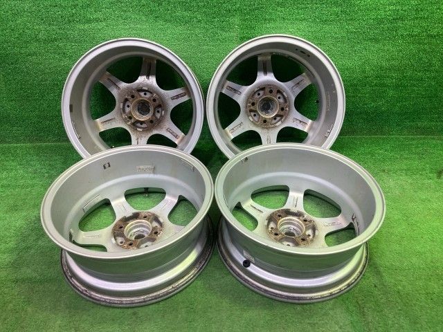 Reverline リバーライン 195/65r15 15インチ 6J 4穴 リバーライン ｷｭｰﾌﾞ ｽｲﾌﾄ ホイール アルミ シルバー 15インチ 6J 4穴 4