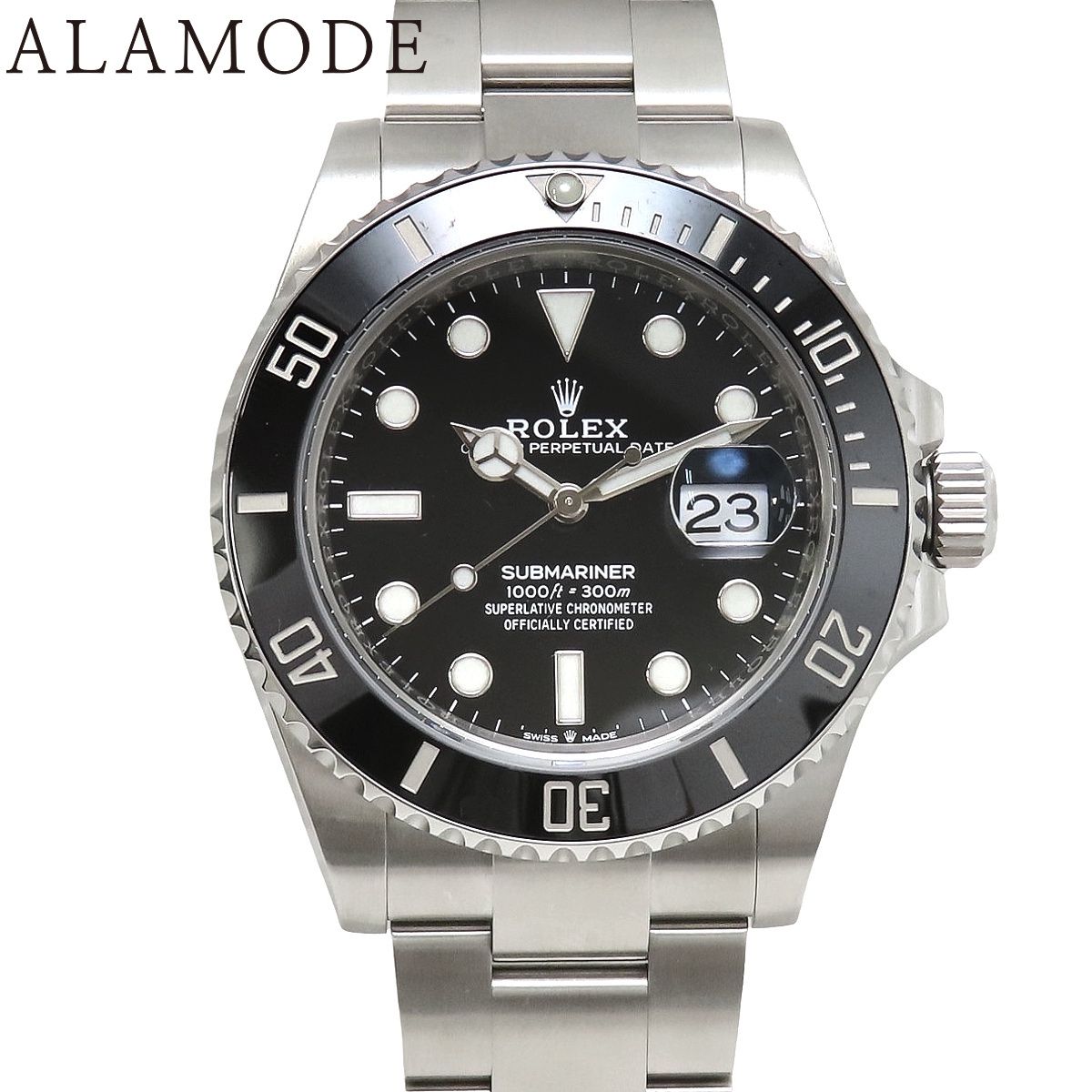 【保証書付】Submariner Date サブマリーナ デイト 126610LN SS ランダム番 ブラック 自動巻き メンズ 41100107198【中古】【アラモード】