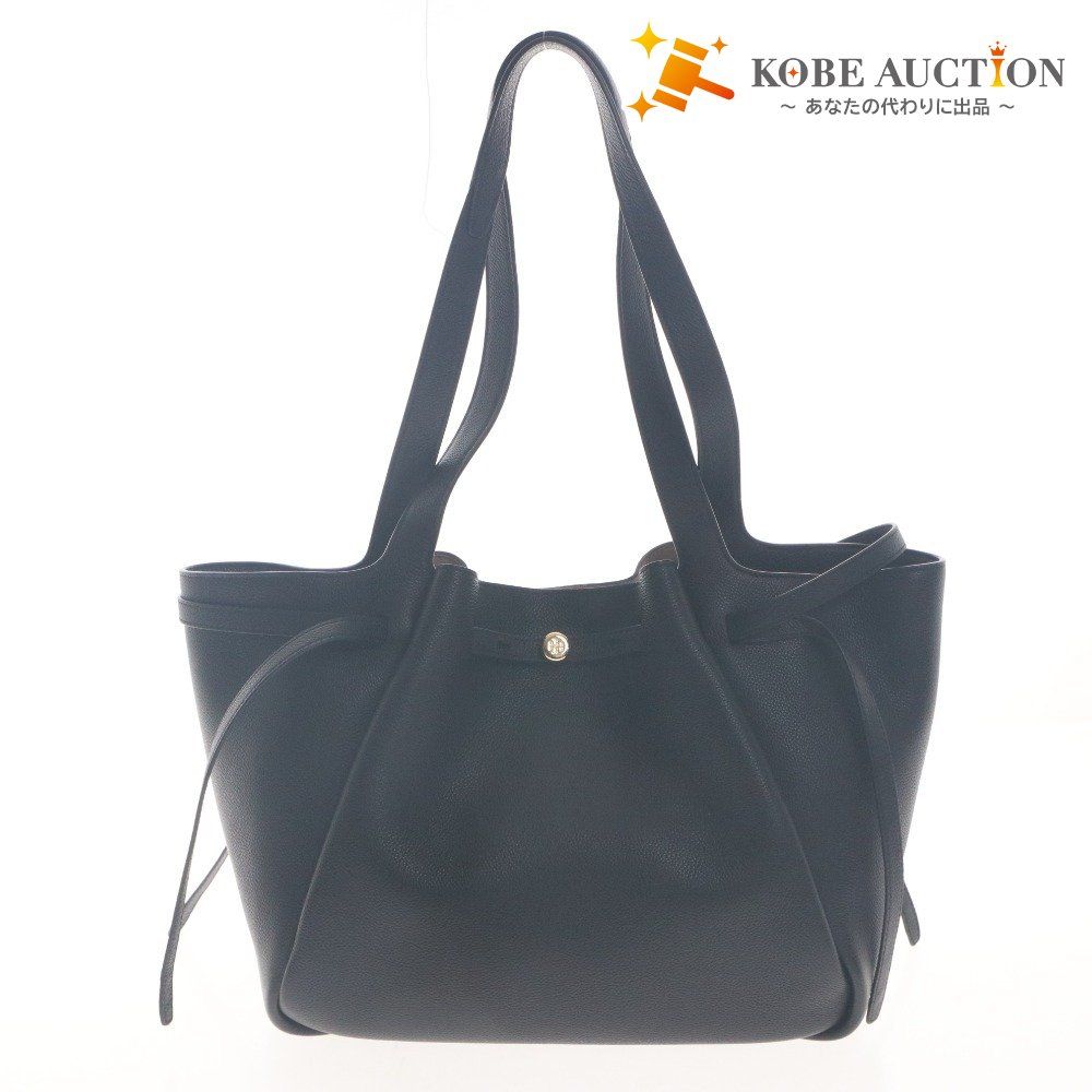■ TORY BURCH トリーバーチ ロミー トートバッグ ハンド 鞄 牛革 レザー 163388 レディース ブラック 黒 袋,タグ付き