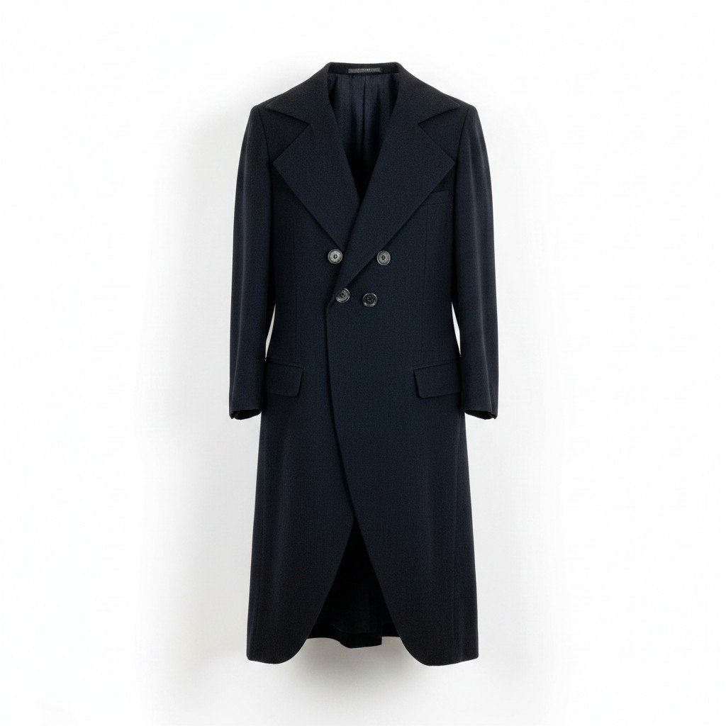 Mf29 Yohji Yamamoto ヨウジヤマモト ウールギャバジン テーラードコート Wool Gabardine Tailored Coat サイズM ブラックt18r