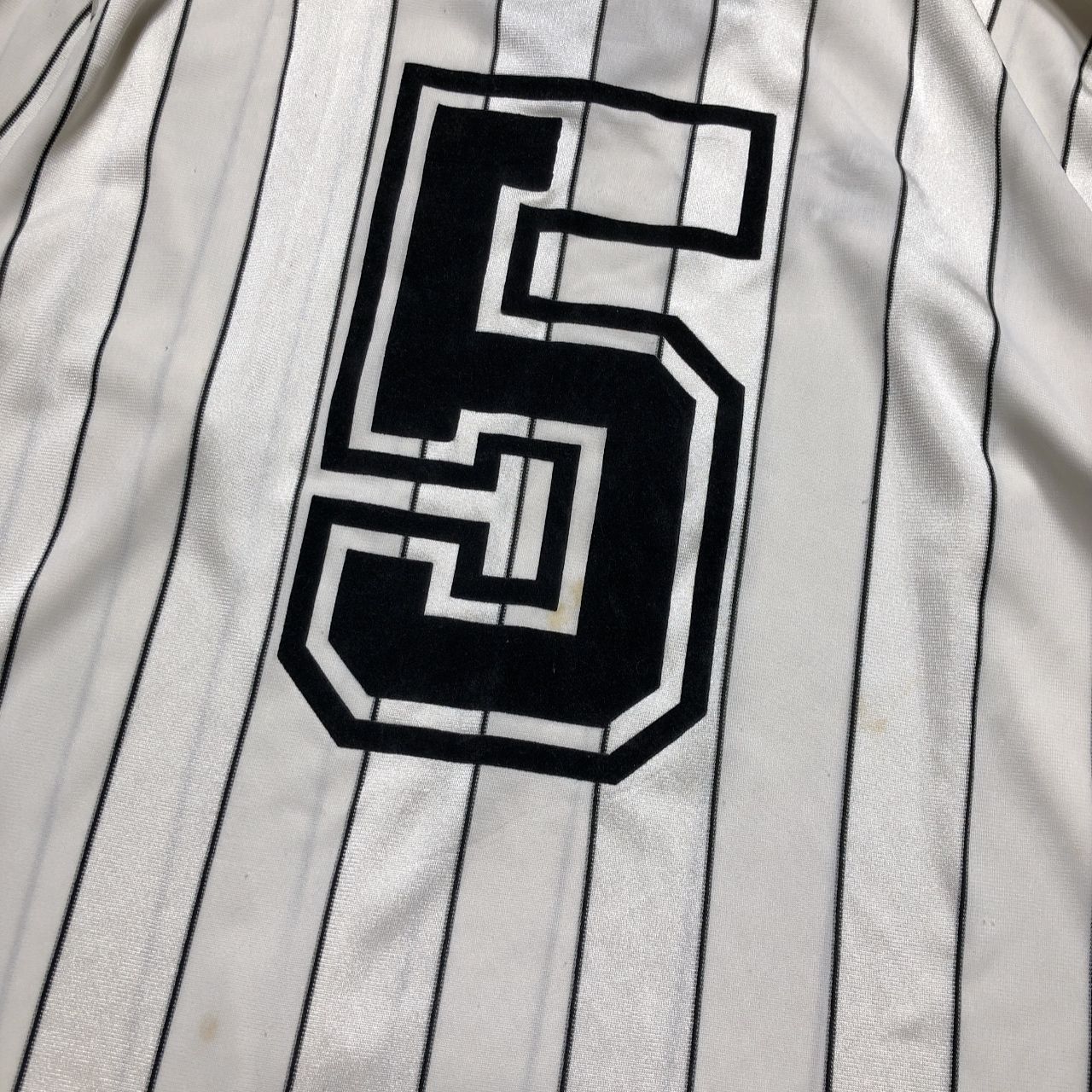 GQ6013◇UMBRO : 80's-90's 長袖ストライプ ゲームシャツ◇白/黒系
