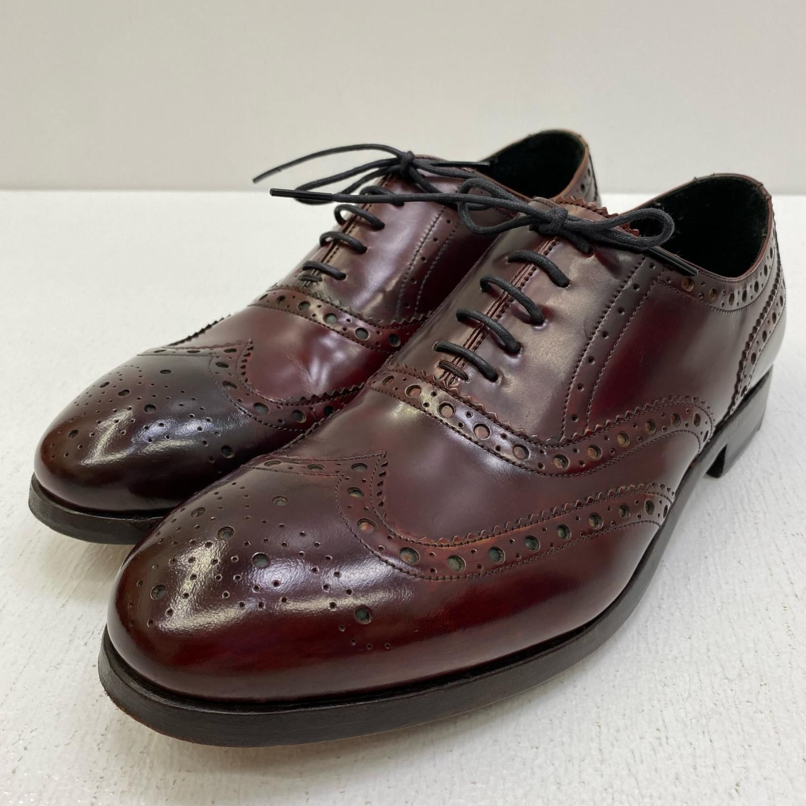 【加古川店】 中古 Paul Smith | ポール・スミス スニーカー ウイングチップシューズ 440343 B.YLABOによるメンテナンス済 ボルドー/バーガンディー 26cm 【127】