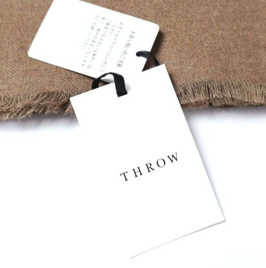 新品 THROW スロー 日本製 HANNAH ライトリネンウールカシミヤストール 