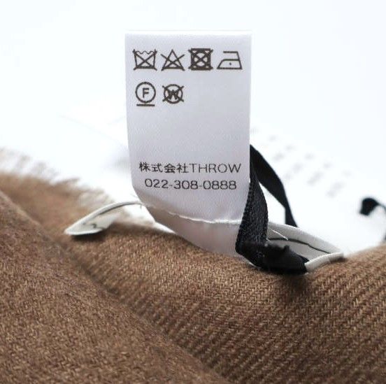 新品 THROW スロー 日本製 HANNAH ライトリネンウールカシミヤストール 