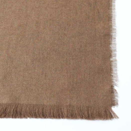新品 THROW スロー 日本製 HANNAH ライトリネンウールカシミヤストール 