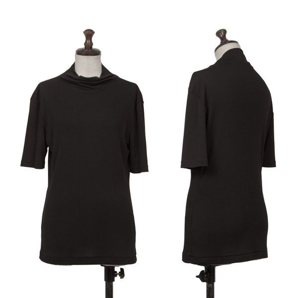 ヨウジヤマモト ノアールYohji Yamamoto NOIR ストレッチハイネックTシャツ 黒3