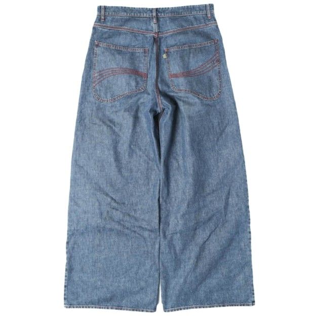 ERL イーアールエル 25SS イタリア製 BAGGY INDIANA DISTRESSED JEANS