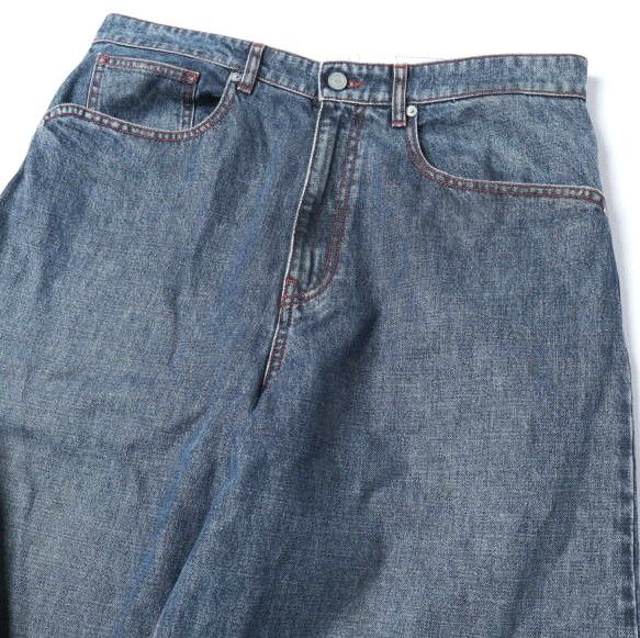 ERL 25ss イーアールエル* インディアナ デニム ジーンズ ERL イーアールエル 25SS イタリア製 BAGGY INDIANA DISTRESSED JEANS