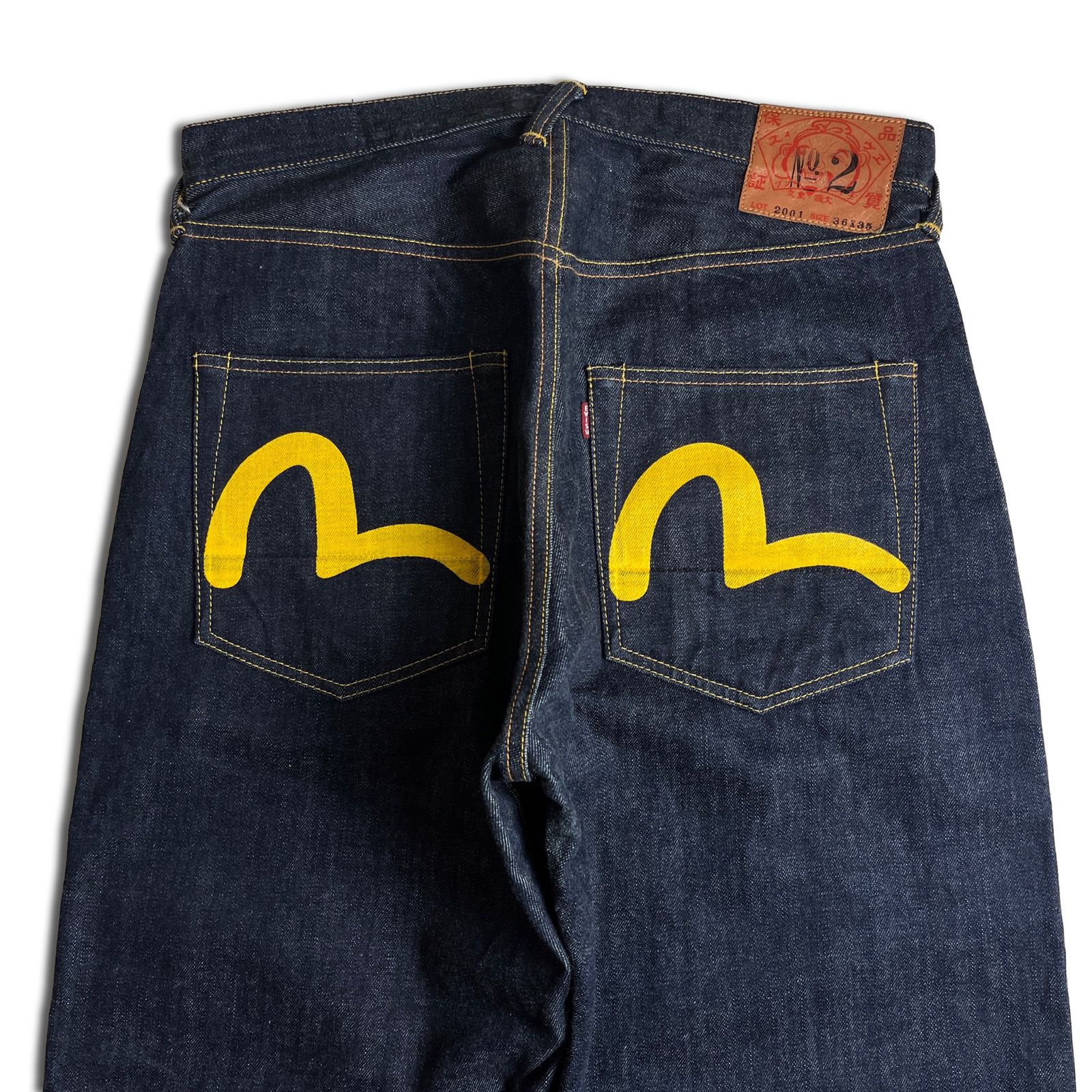 W36】EVISU Lot.2001 No.2 カモメ ペイント デニムパンツ エヴィス