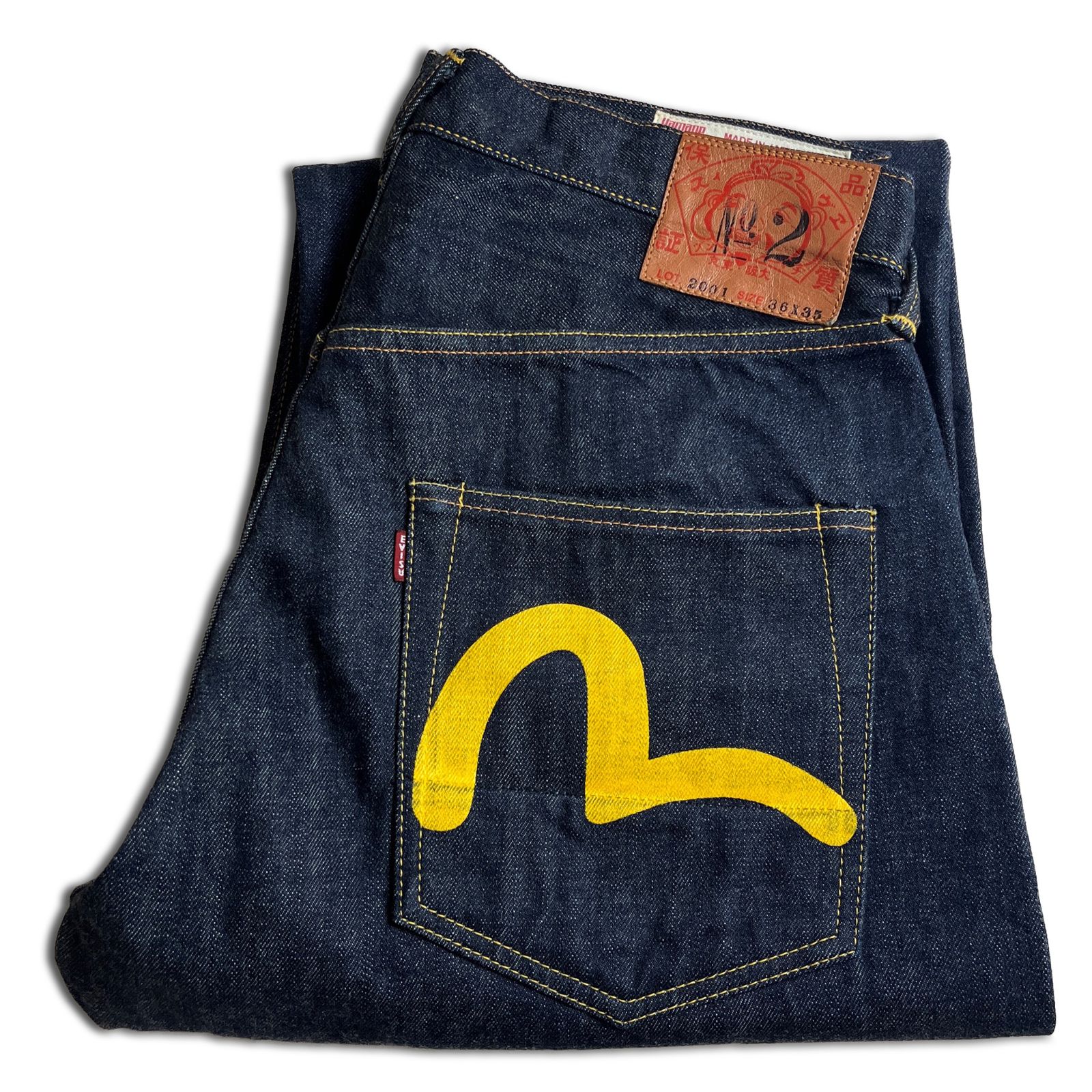 W36】EVISU Lot.2001 No.2 カモメ ペイント デニムパンツ エヴィス