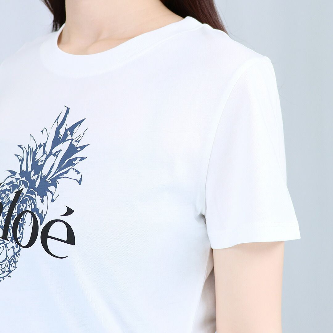 クロエ CHLOE レディース キッズ Tシャツ C20855 半袖 ロゴTシャツ 綿