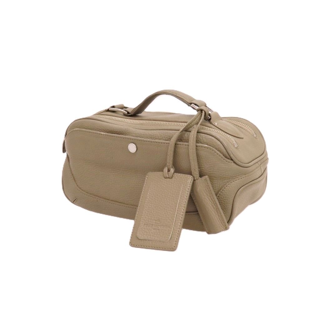 【中古】ペッレモルビダ PELLE MORBIDA シュリンクレザー メイデンボヤージュシリーズ セカンドバッグ グレージュ【WxH13.5xD11.5】【メンズ】
