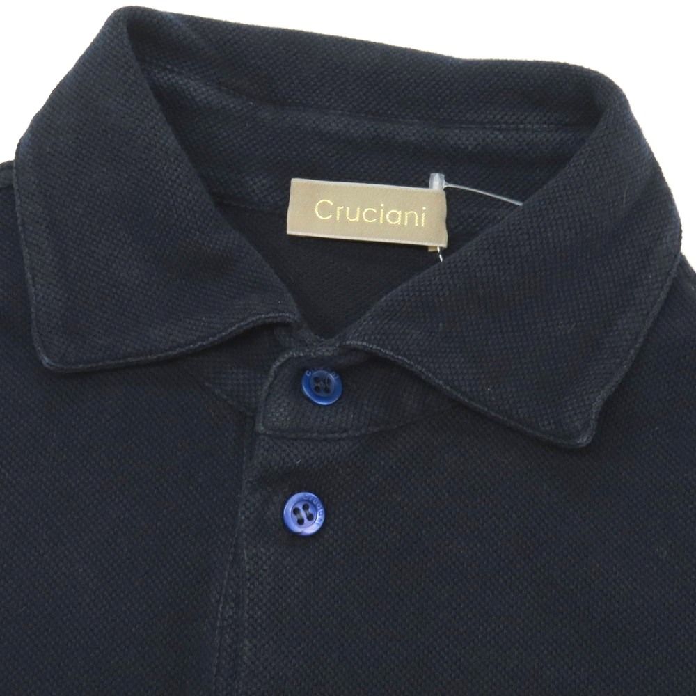 中古】クルチアーニ CRUCIANI コットン 鹿の子 半袖ポロシャツ