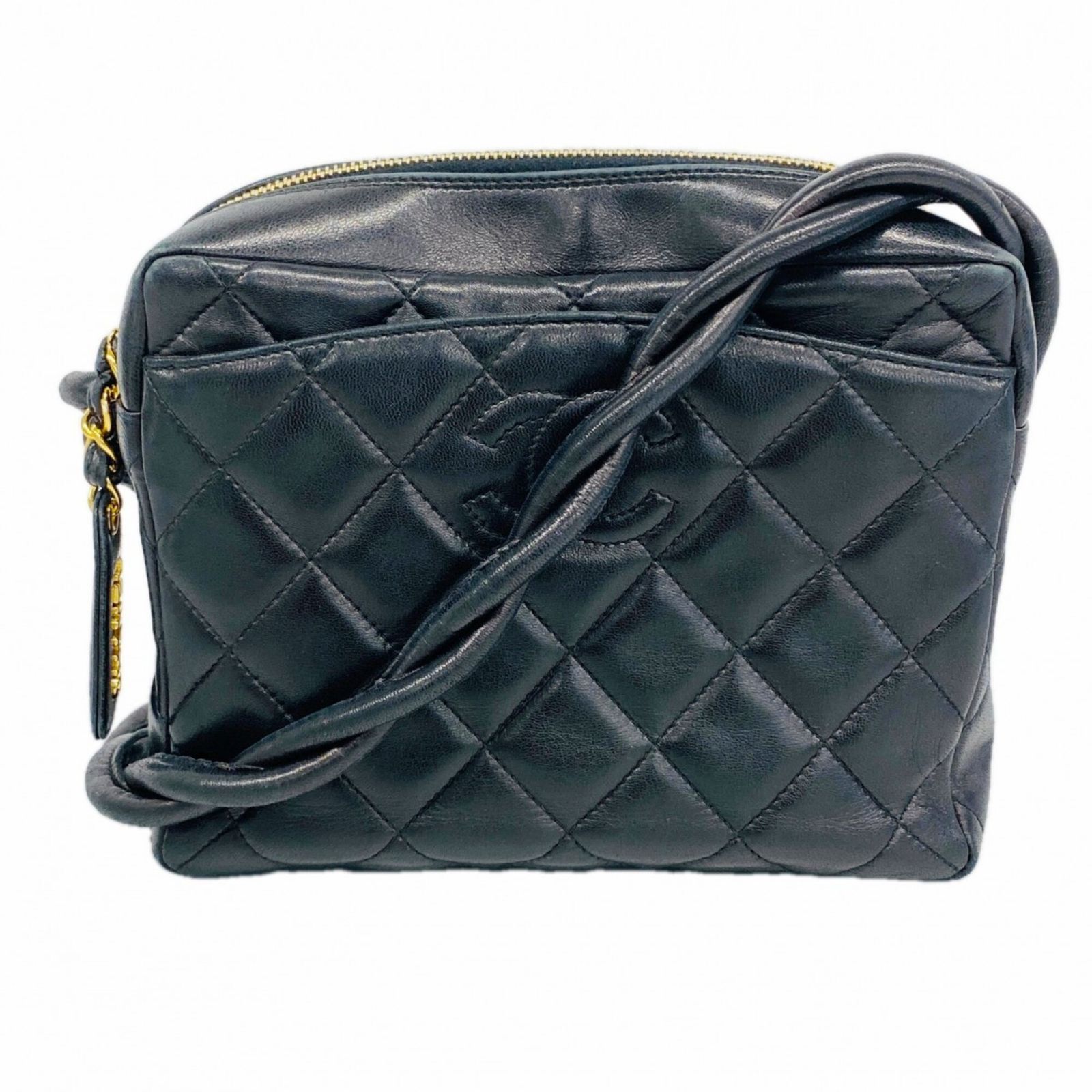シャネル(Chanel) シャネル ショルダーバッグ マトラッセ ラムスキン ブラック レディース