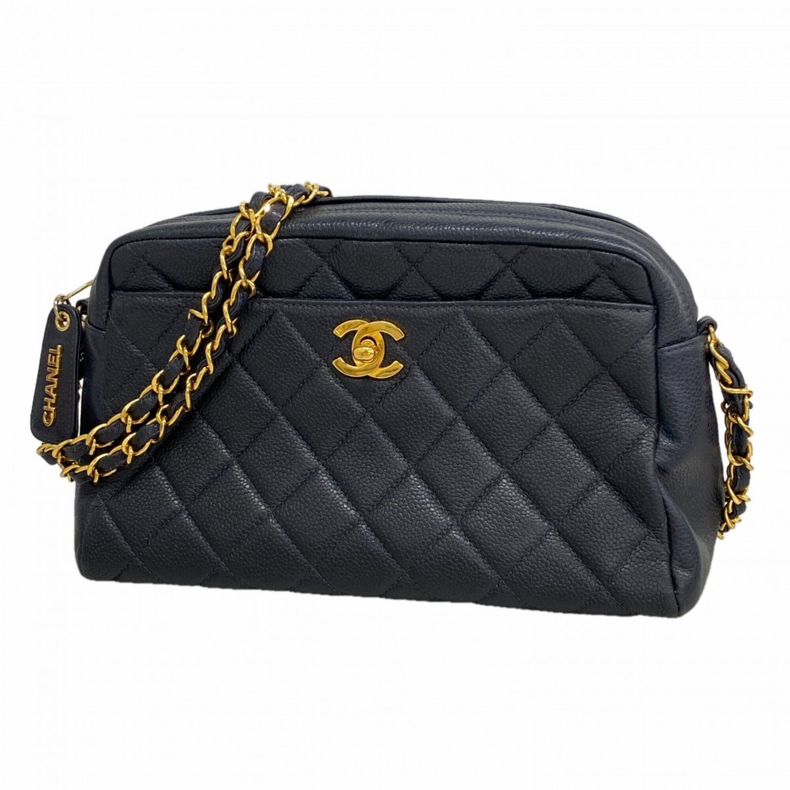 シャネル(Chanel) シャネル ショルダーバッグ マトラッセ チェーンショルダー キャビアスキン ネイビー レディース 255,646円