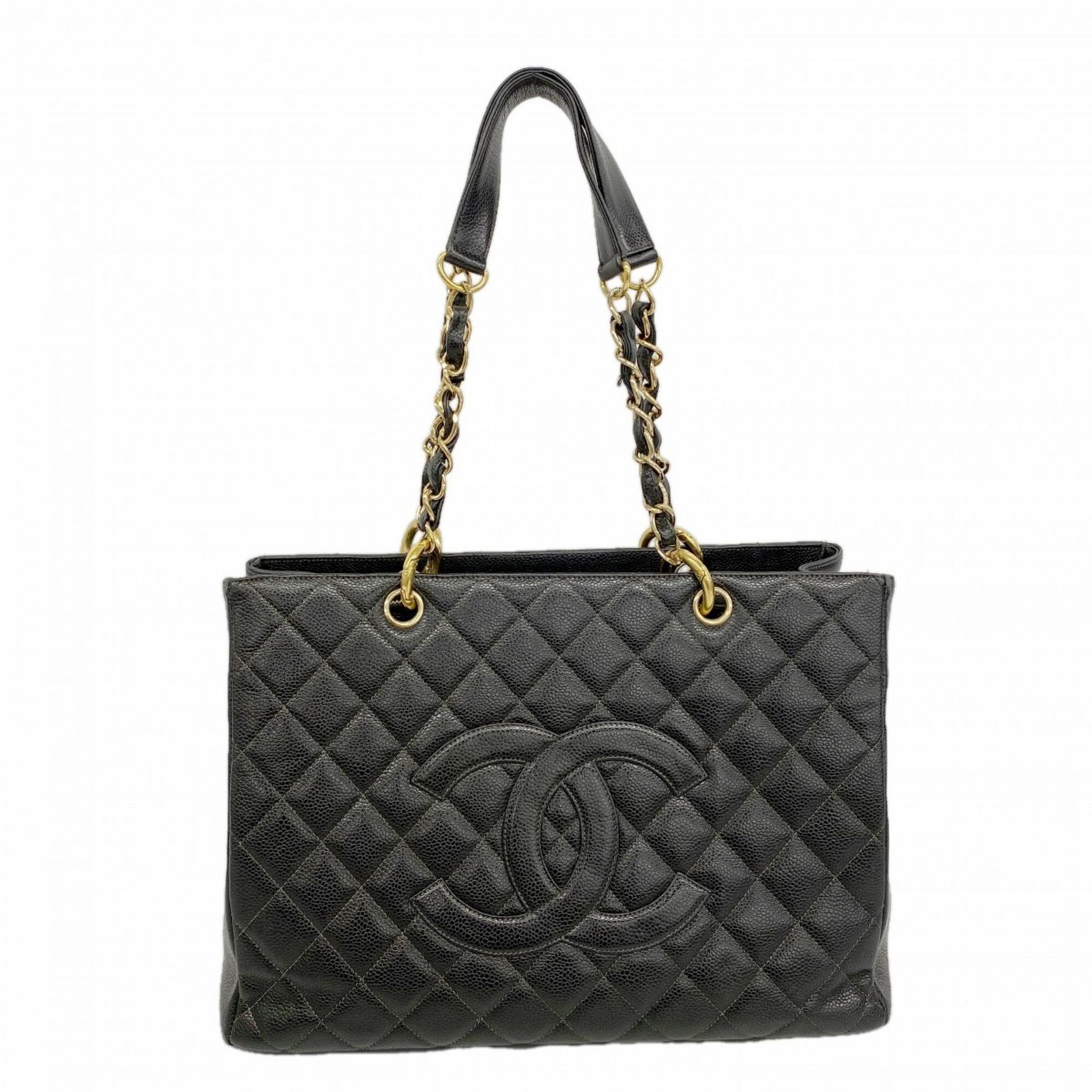 シャネル(Chanel) シャネル トートバッグ・チェーントート マトラッセ キャビアスキン ブラック レディース