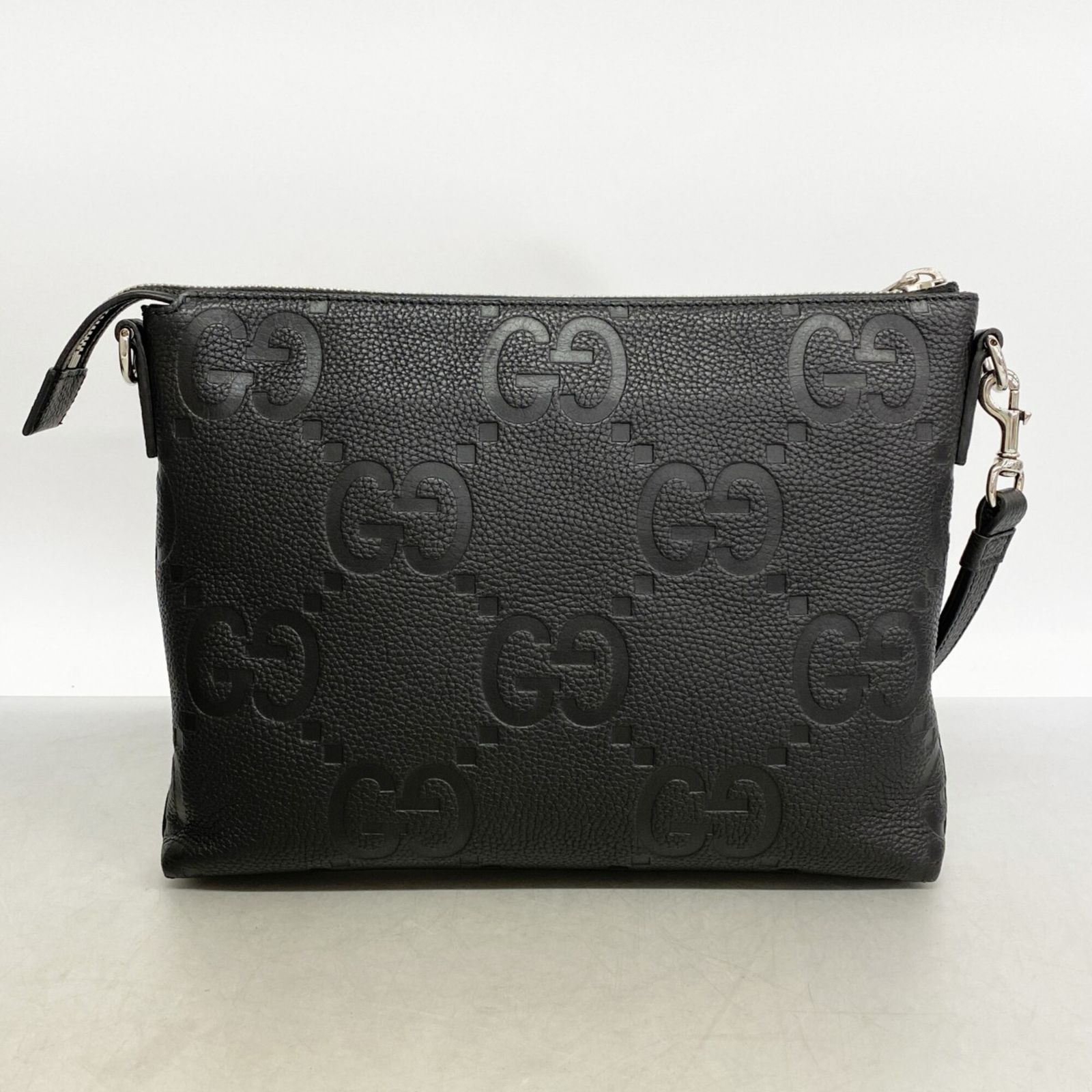 グッチ(Gucci) グッチ ショルダーバッグ ジャンボGG 696009 レザー ブラック メンズ｜詳細画像