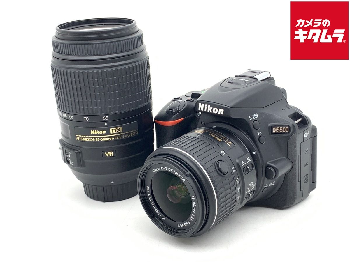 【中古】 【良品】 ニコン D5500 ダブルズームキット ブラック