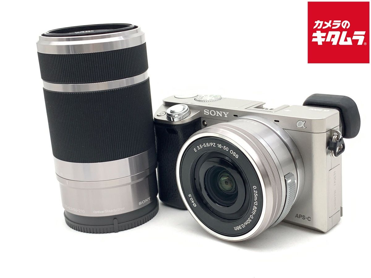 【中古】 【並品】 ソニー α6000 ダブルズームレンズキット シルバー [ILCE-6000Y S]