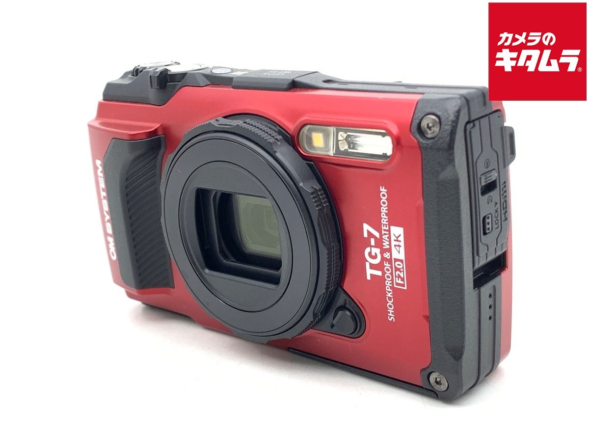 【中古】 【美品】 OM SYSTEM Tough TG-7 RED レッド