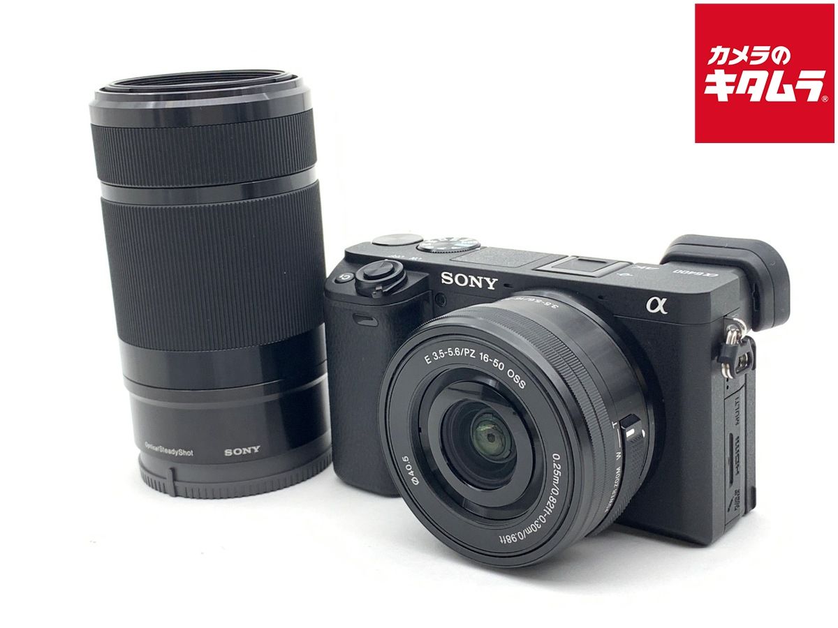 【中古】 【並品】 ソニー α6400 ダブルズームレンズキット ブラック [ILCE-6400Y B]