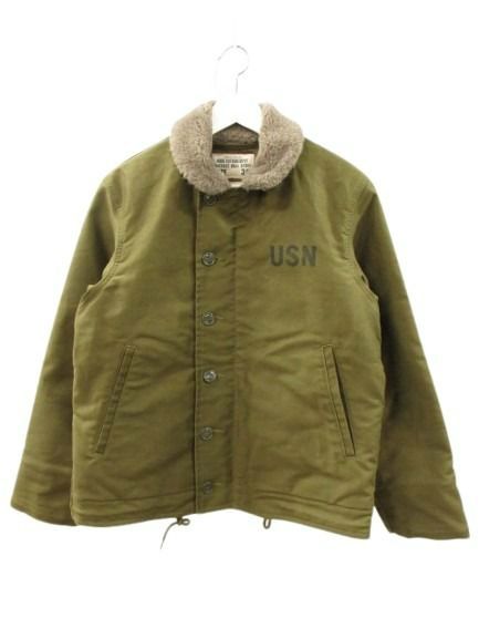 アヴィレックス AVIREX N-1 デッキジャケット アルパカライナー N-1 JACKET VINTAGE オリーブ 38