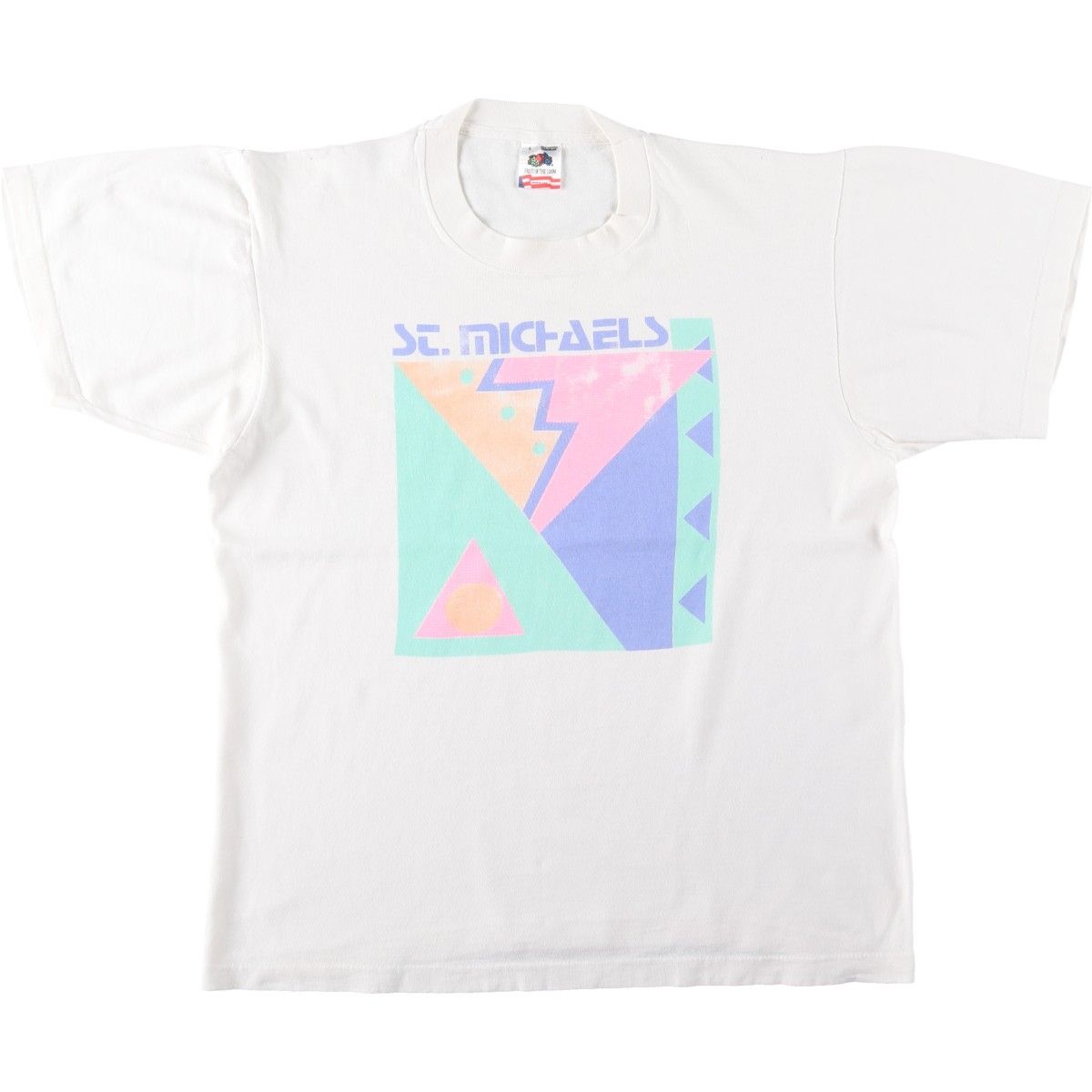 古着 90年代 フルーツオブザルーム FRUIT OF THE LOOM ST. MICHAELS アートTシャツ USA製 メンズL相当 ヴィンテージ/eaa654508
