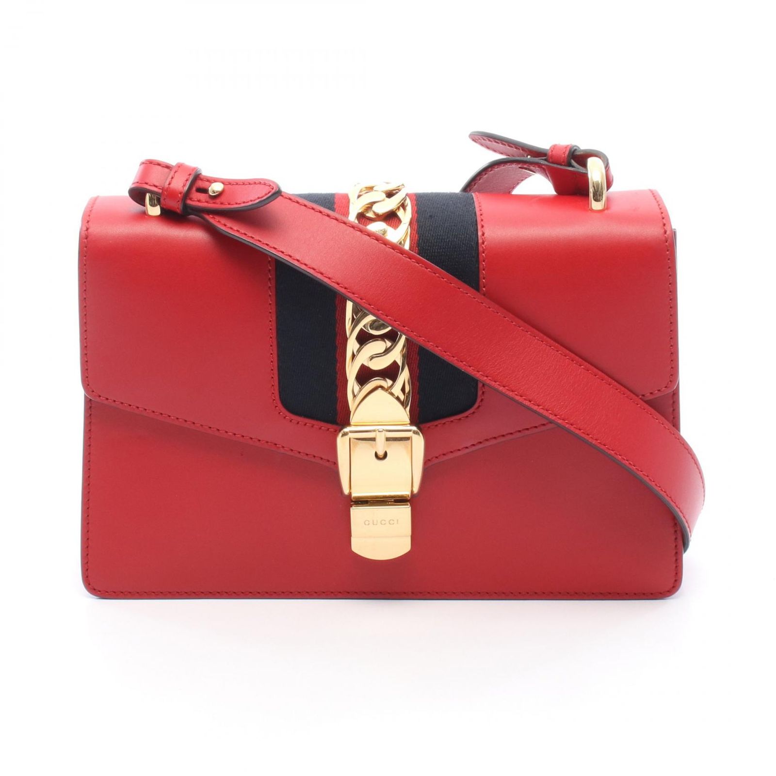GUCCI グッチ シルヴィ スモール ウェブライン ショルダーバッグ