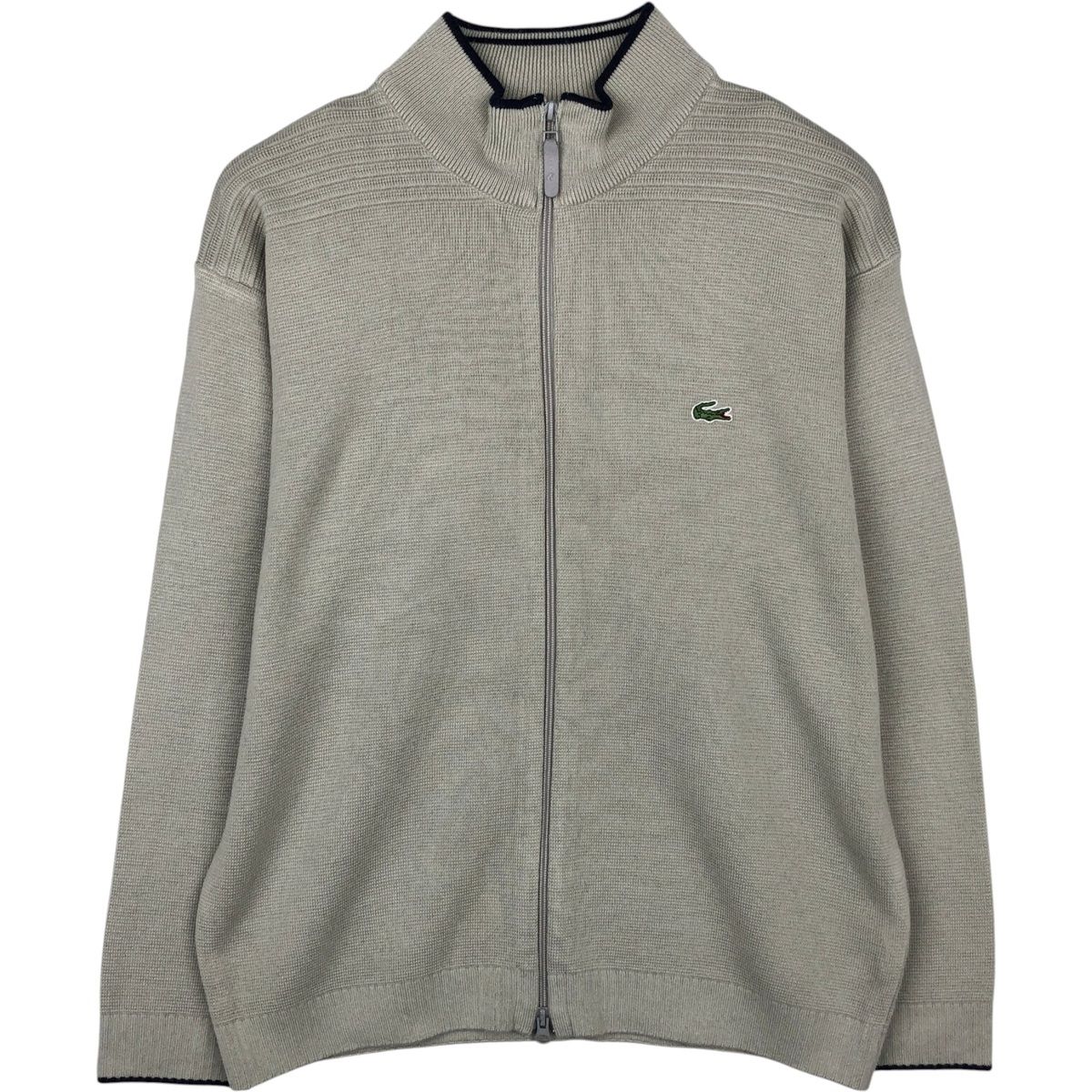 古着 ラコステ LACOSTE SPORT ウール×アクリルニットフルジップセーター メンズXL相当/eaa645943