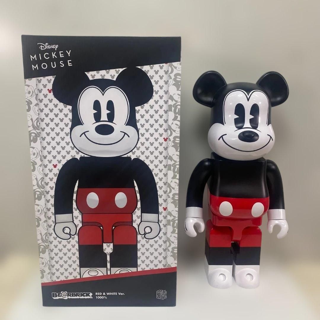 BE@RBRICK ベアブリック 1000% Disney ディズニー Mickey Mouse ミッキーマウス RED&WHITE Ver. メディコム・トイ MEDICOM TOY フィギュア 特大 約72cm 元箱付 113104-5-036