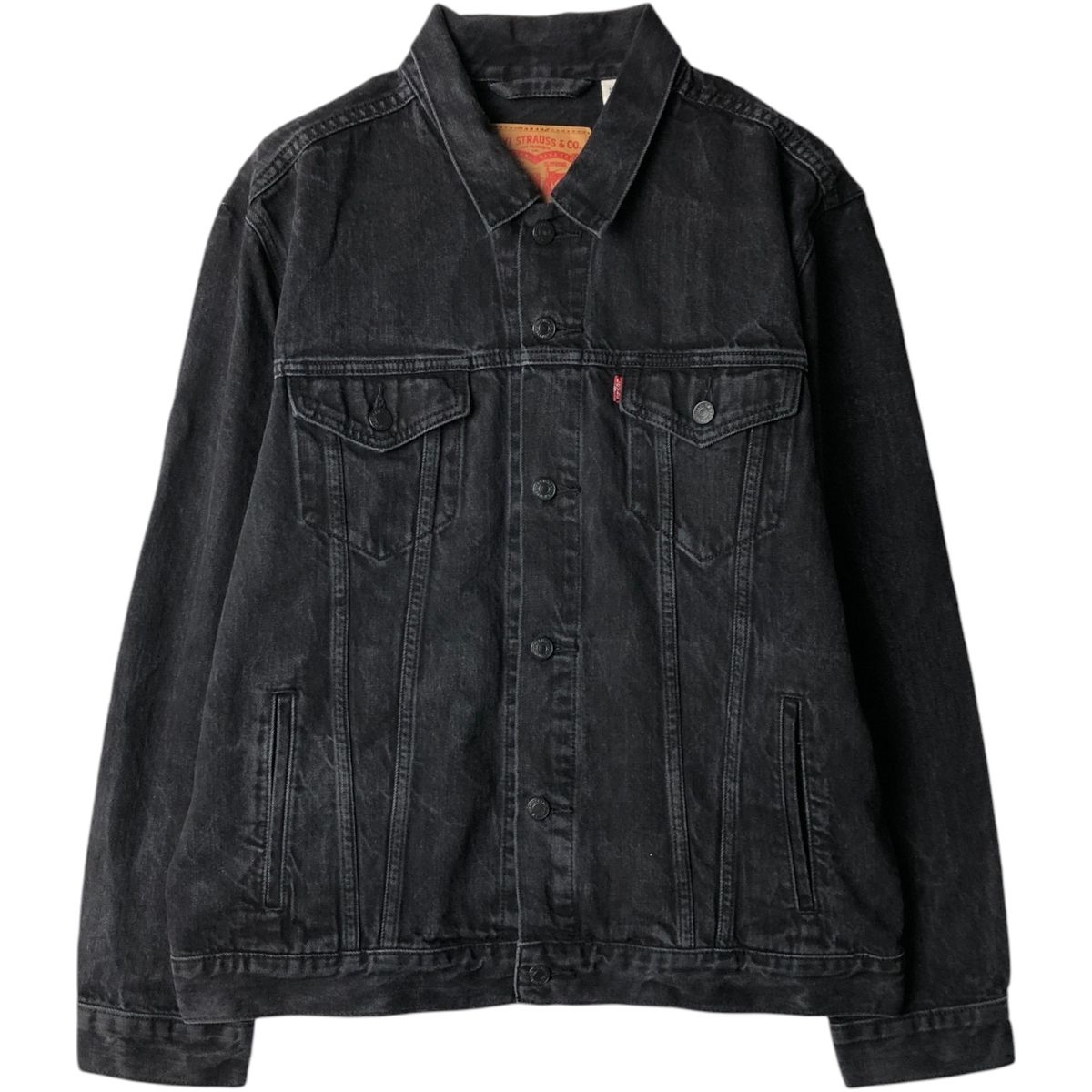 古着 リーバイス Levi's ブラック デニムジャケット Gジャン メンズXL相当/eaa654864