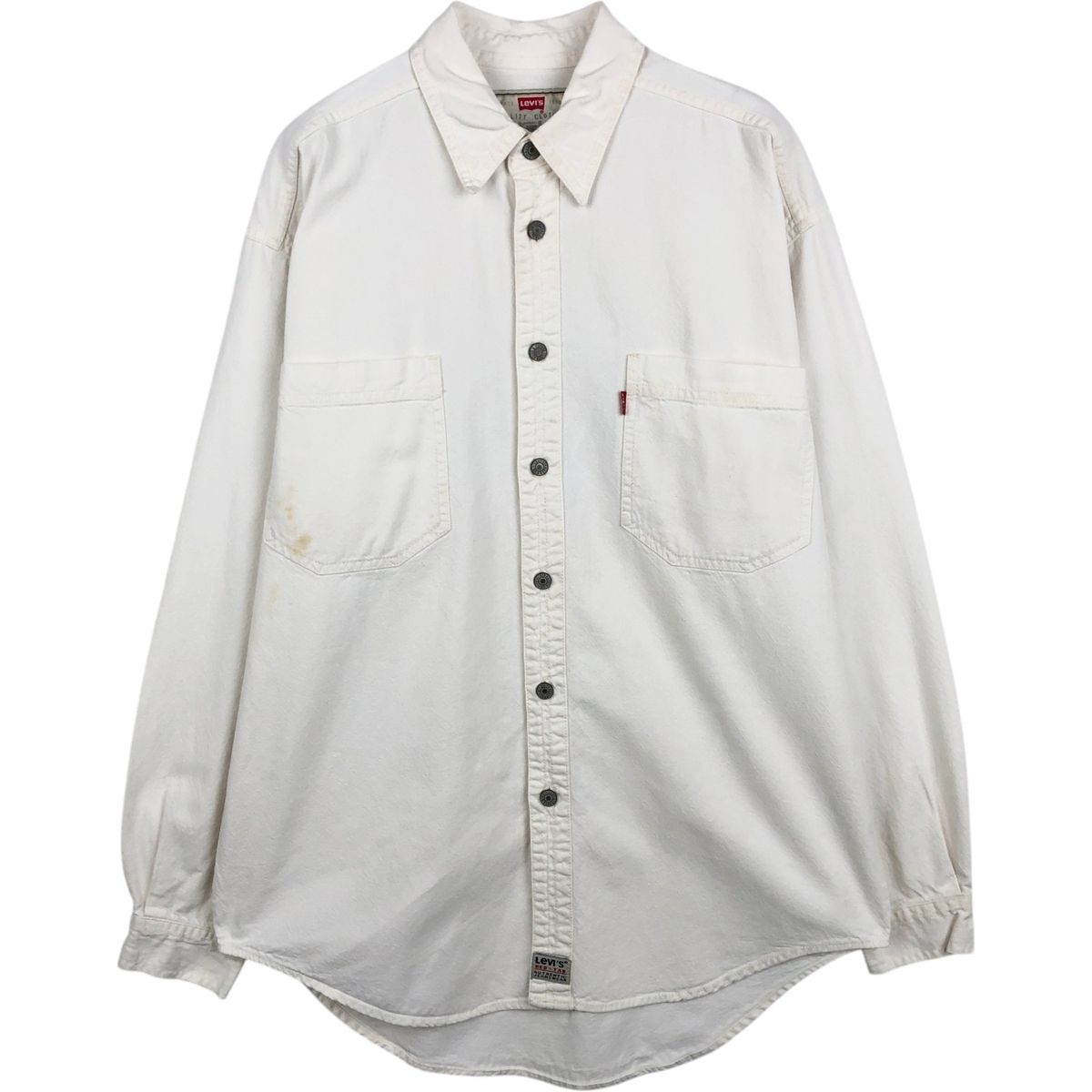 古着 リーバイス Levi's RED TAB 長袖 ホワイトデニムシャツ メンズM相当/eaa652021