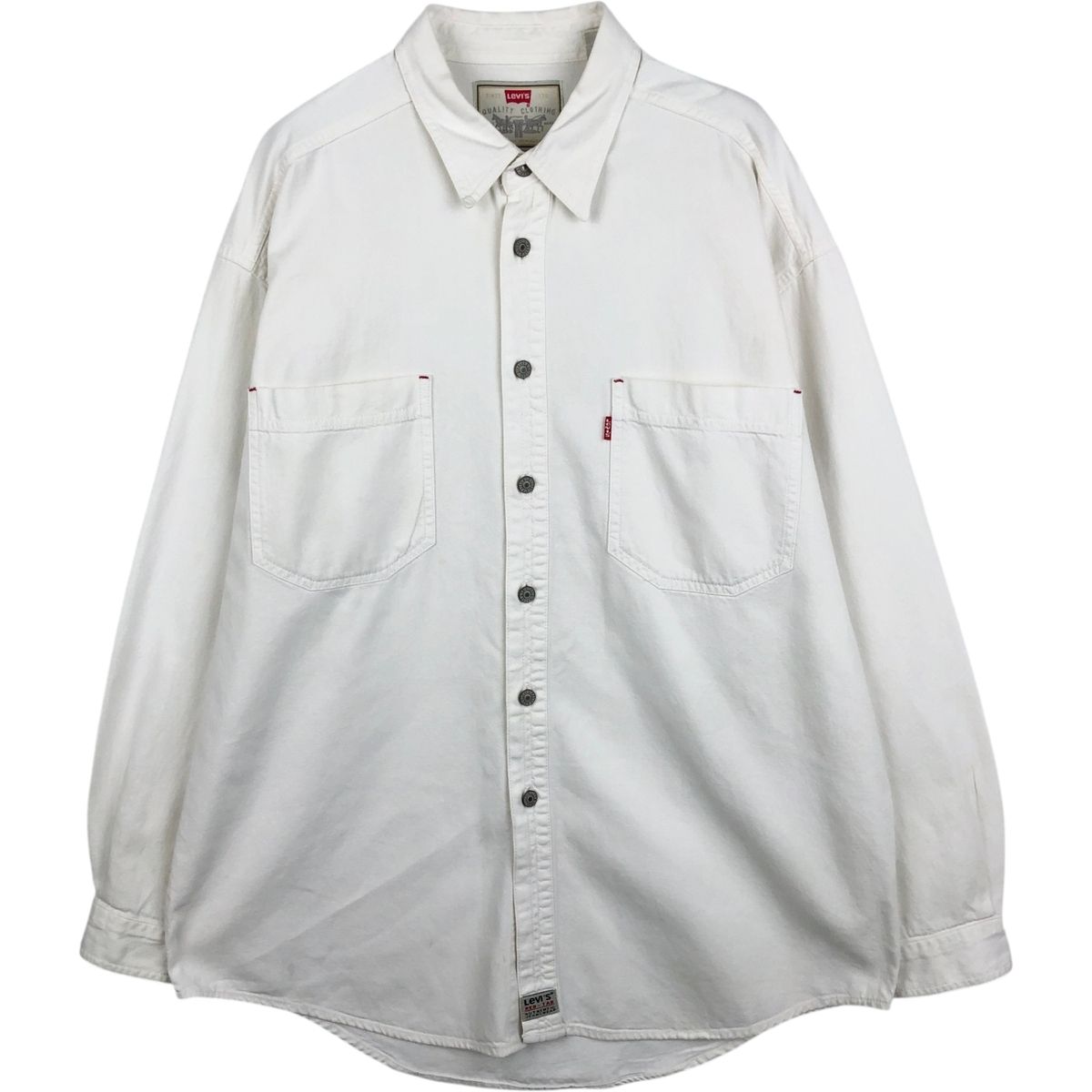 古着 リーバイス Levi's RED TAB 長袖 ホワイトデニムシャツ メンズL相当/eaa652023