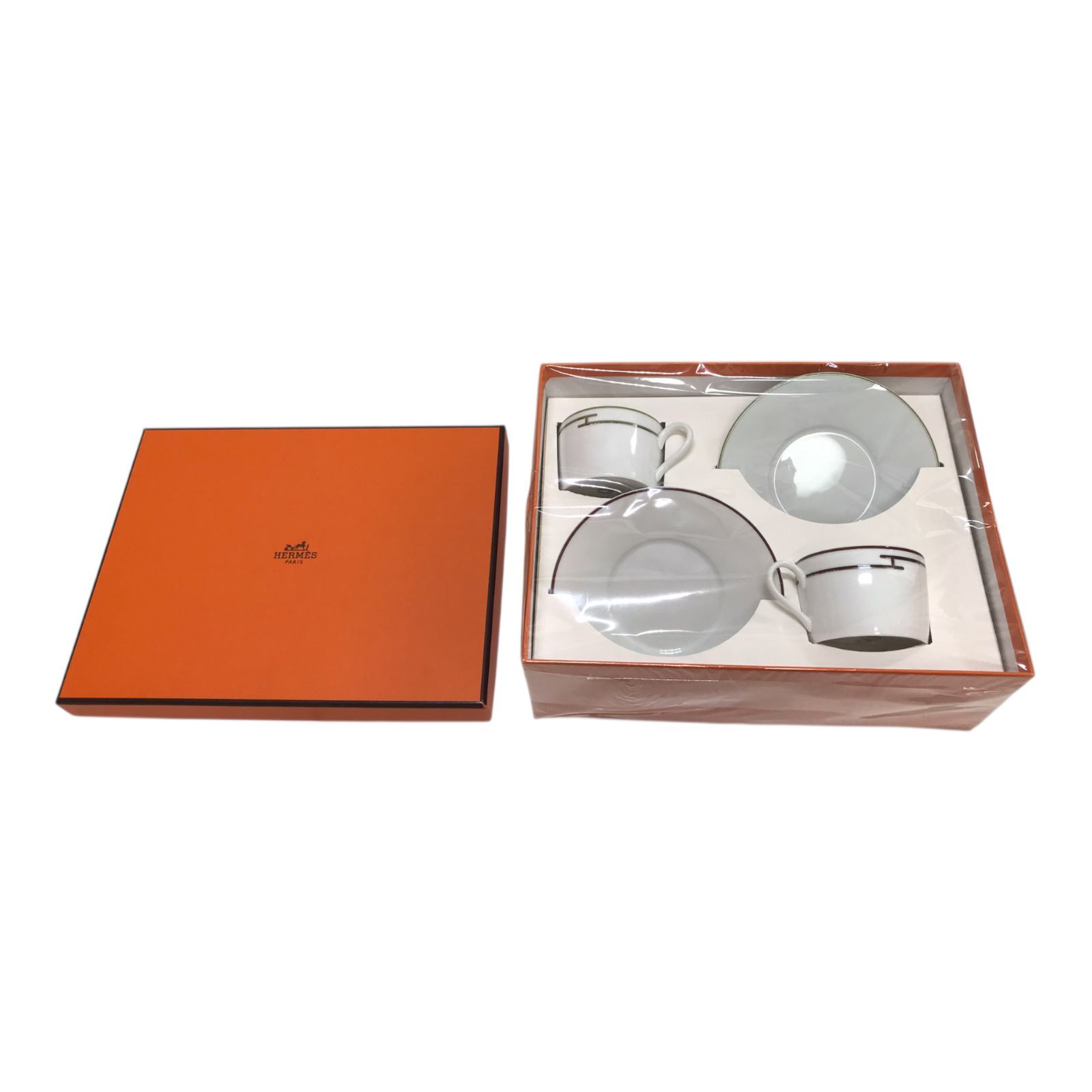 【未使用品】HERMES　エルメス　リズム　カップ＆ソーサー　2客セット　陶器