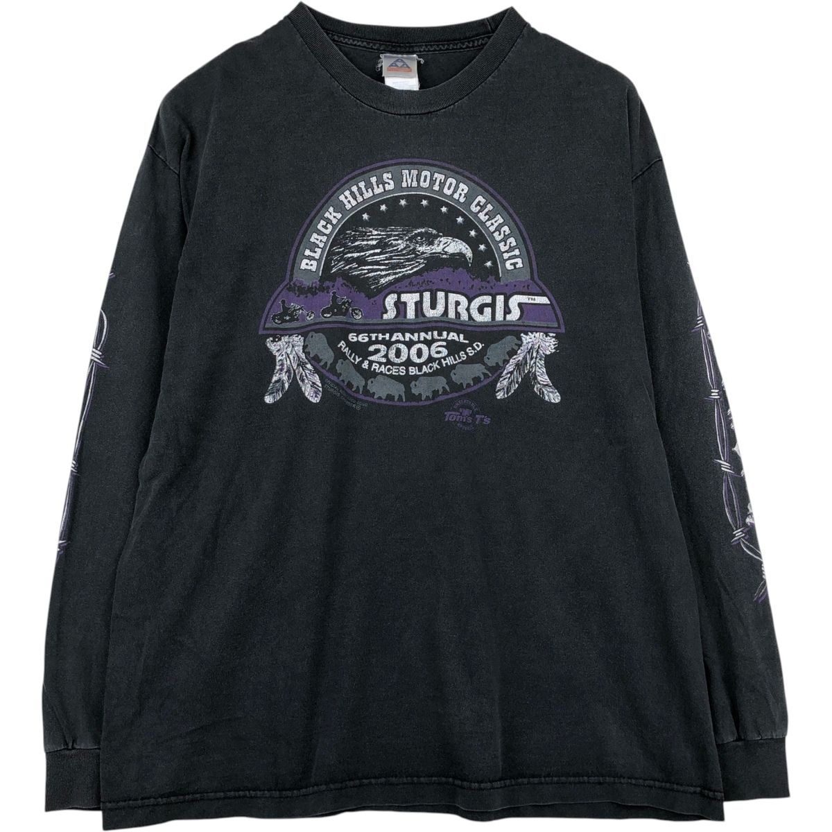 古着 00年代 アルスタイル ALSTYLE 鷲柄 イーグル柄 ロングTシャツ ロンT メンズXL相当/eaa655124