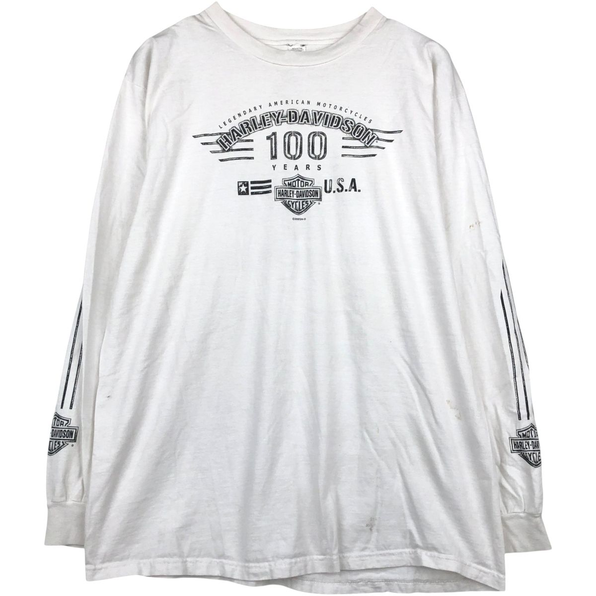 古着 00年代 ハーレーダビッドソン Harley-Davidson モーターサイクル ロングTシャツ ロンT USA製 メンズXL相当/eaa655136