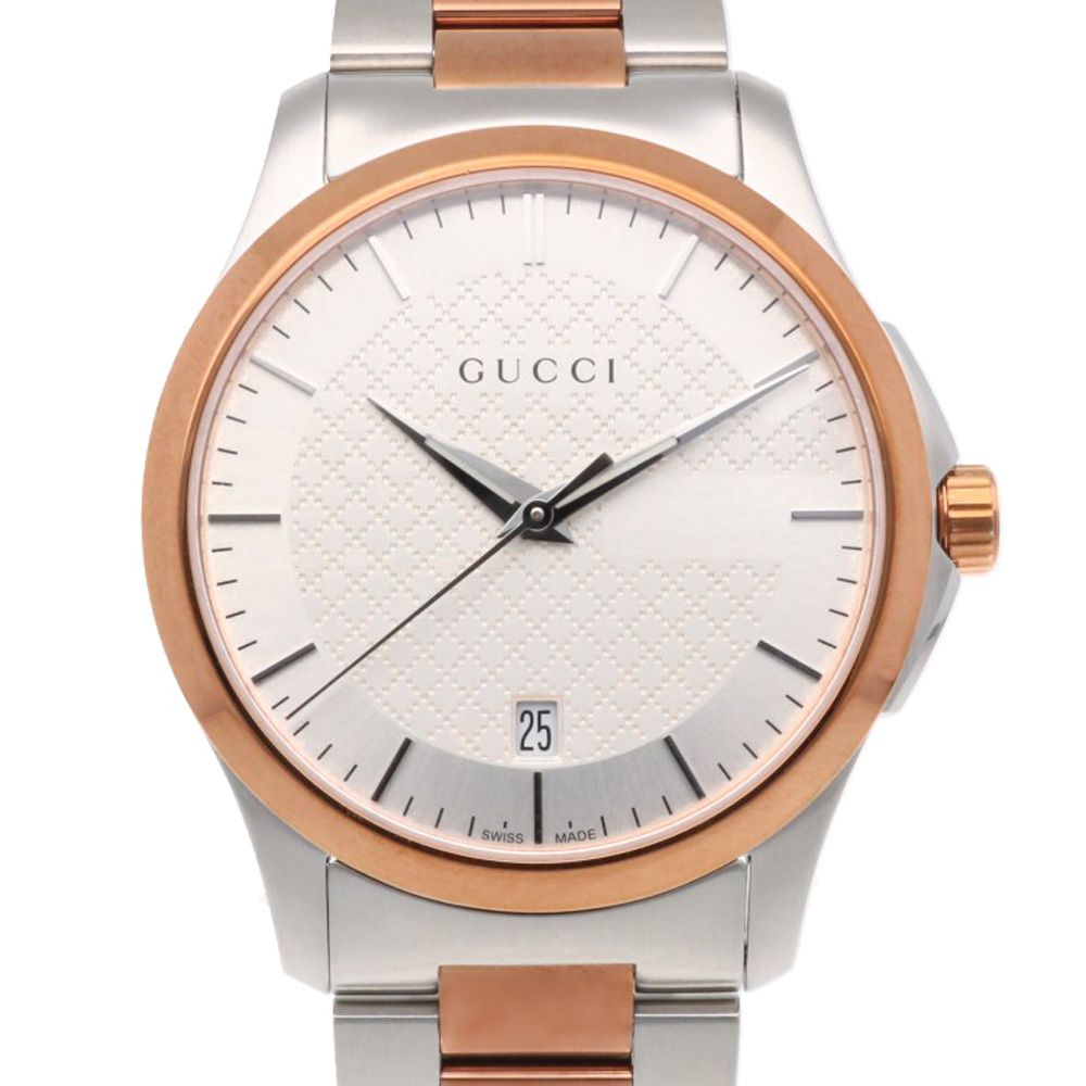 グッチ Gタイムレス 腕時計 時計 ステンレススチール 126.4 クオーツ 磨き直し済 メンズ 1年保証 GUCCI 中古 グッチ