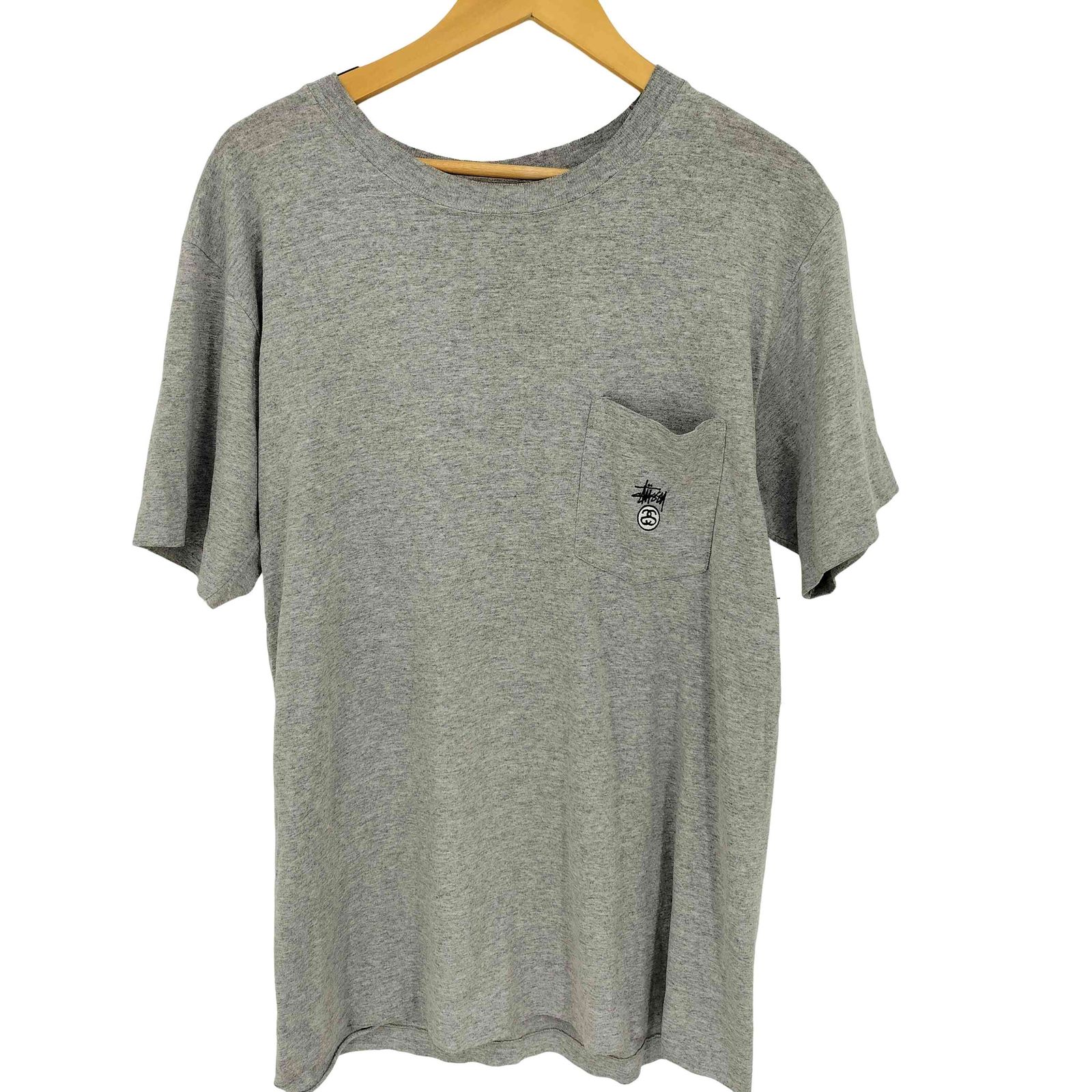 ステューシー Stussy 90s USA製 紺タグ SSリンク ロゴ刺繍 ポケット T