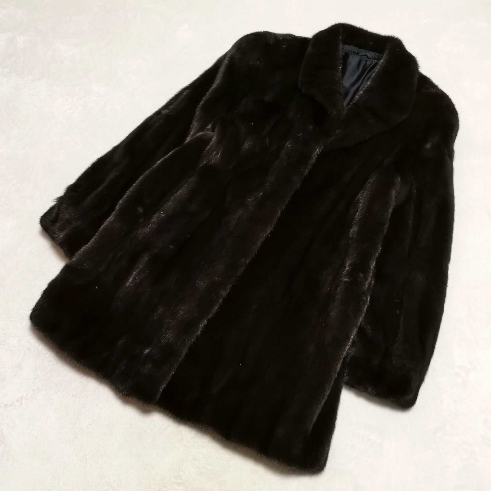毛皮 ミンク コート ブラウン レディース 13号 中古品 管理番号