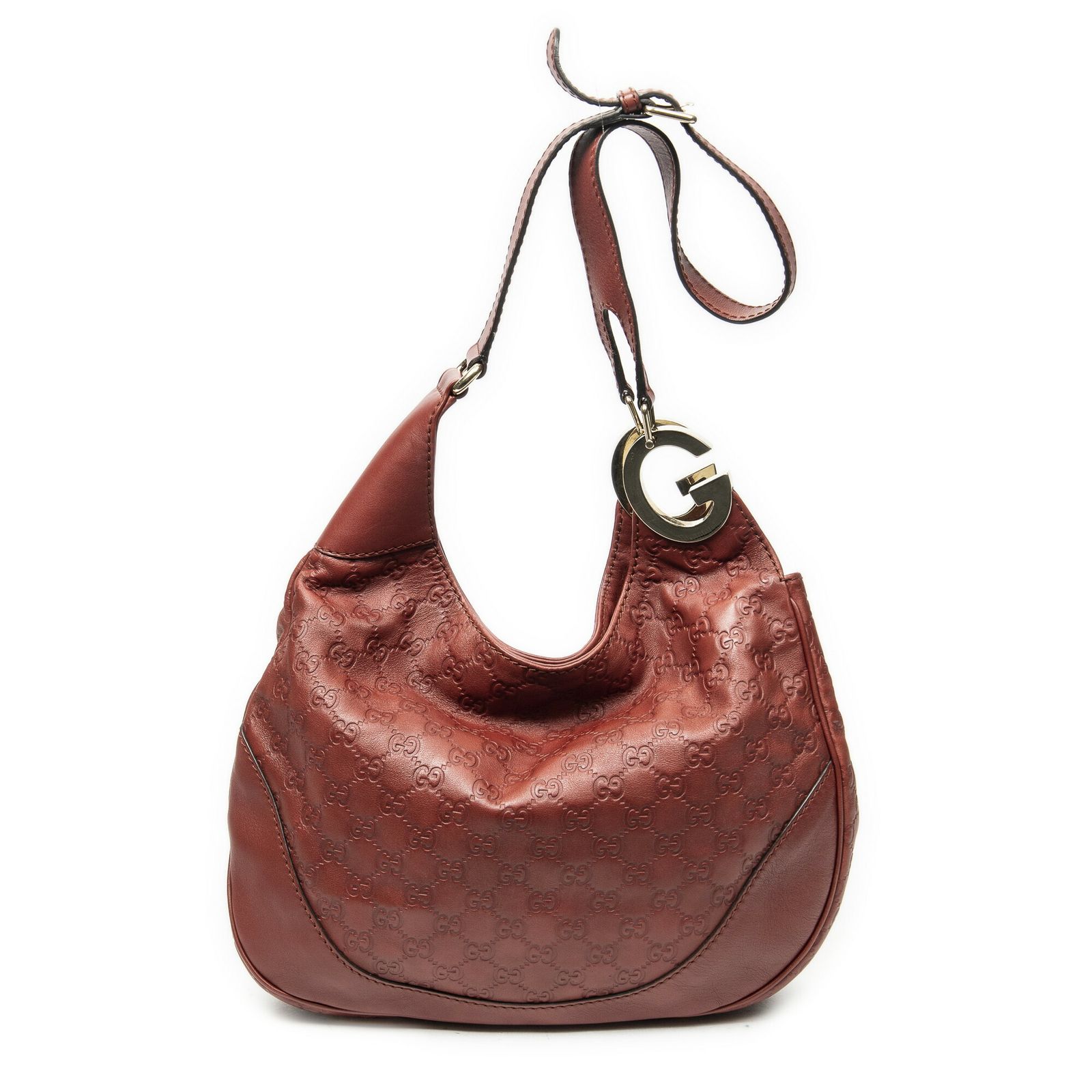 [中古] GUCCI グッチシャーロット斜め掛け ショルダーバッグ赤グッチッシマA