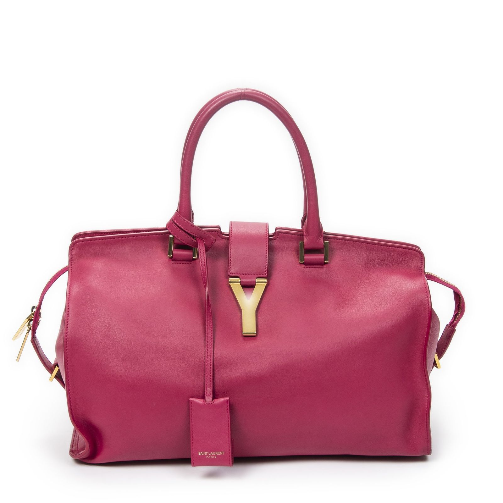 [中古] YVES SAINT LAURENT イヴサンローランミディアム クラシック Y カバスフューシャカーフスキンレザーA