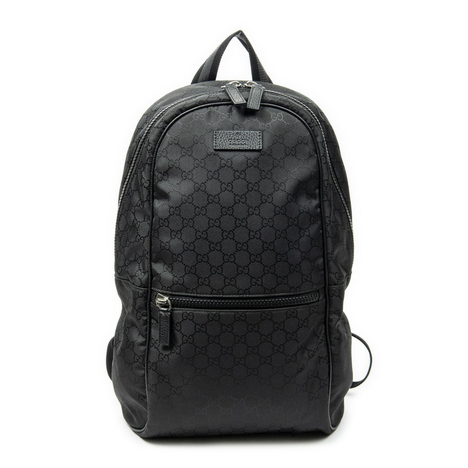 [中古] GUCCI グッチGG Nylon Backpack黒GGナイロンキャンバスA